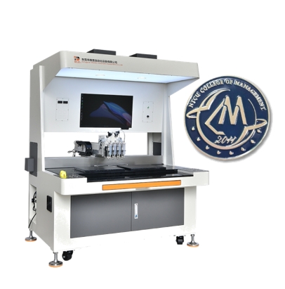Fun Enamel Emoji Pin Filling Machine with 4 Colors Spray Valve – High Precision & Automatic Functionality